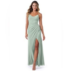 Azazie Deandra Bridesmaids Dress in Agave